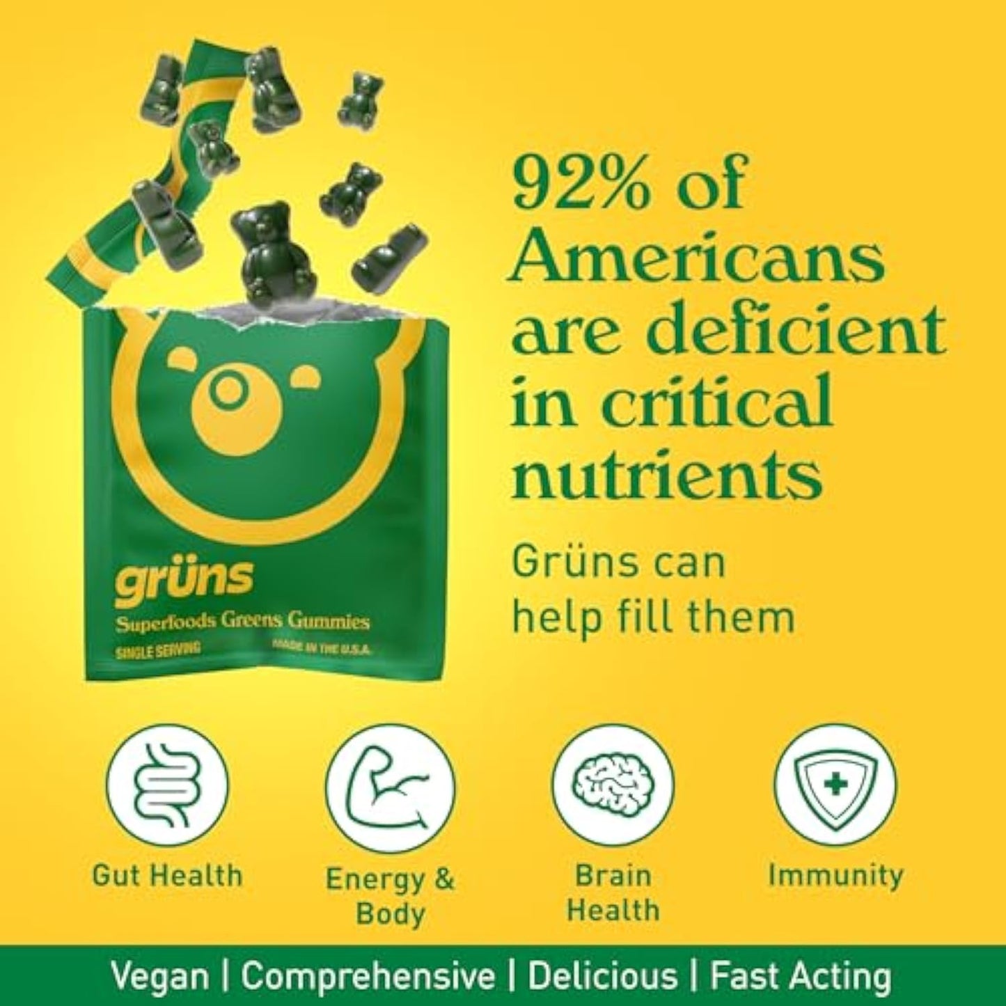 Gruns Adults Super Greens Gummies